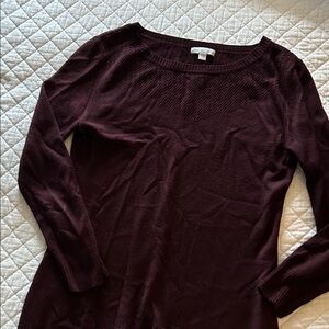 New York & Company Burgundy Knit Sweater
